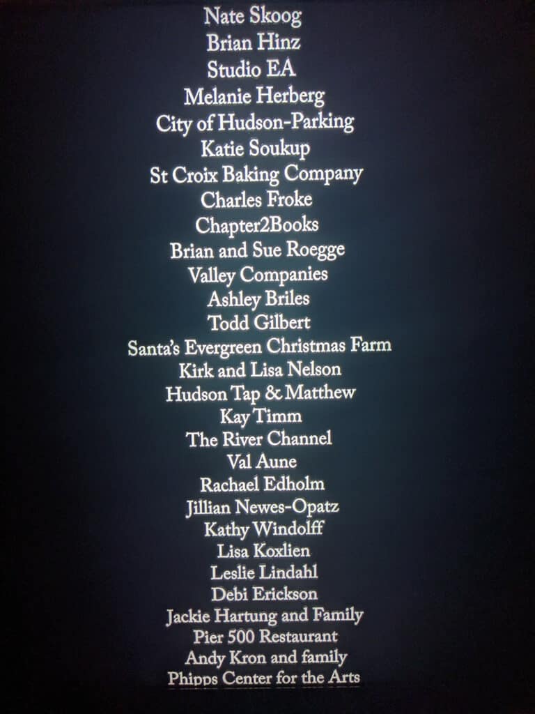 Credits of movie Christmas Lovers Anonymous.